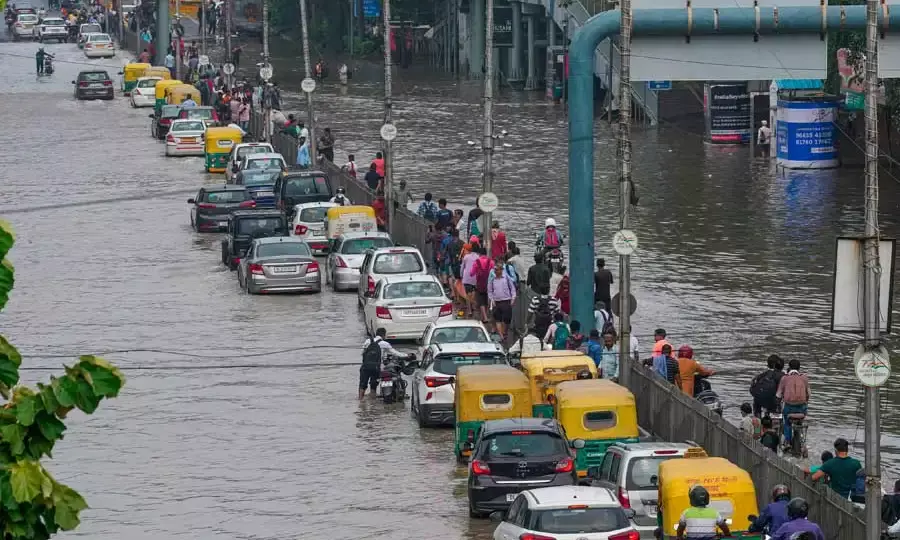 Heavy Rains Trigger Traffic Chaos Across Delhi-NCR