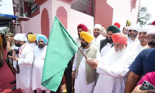 CM and Sant Niranjan Dass Lay Foundation Stone of STP at Dera Sachkhand Ballan