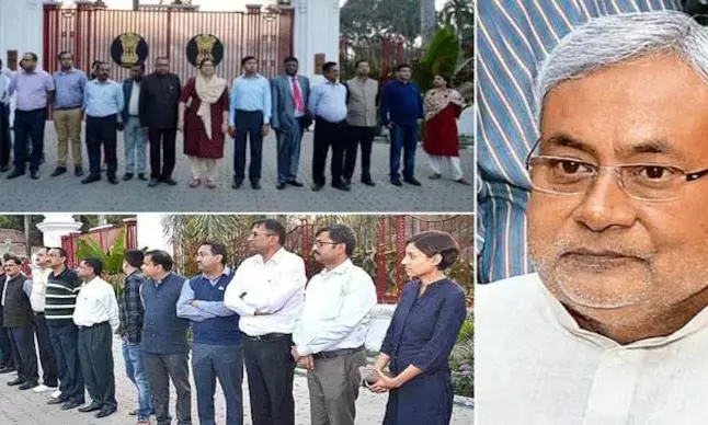 “IAS officers protest Bihar Raj Bhavan 2017”