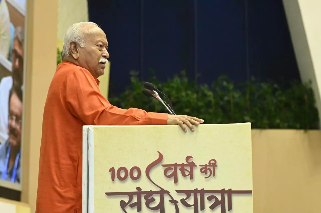 World must adopt path of Dharma, says Mohan Bhagwat World must adopt path of Dharma, says Mohan Bhagwat