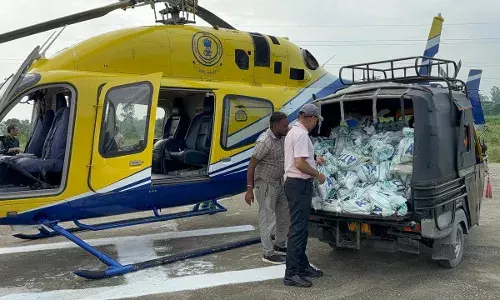 CM Deploys State Government Helicopter for Flood Relief; undertake field visits of affected areas  with Cabinet Colleagues