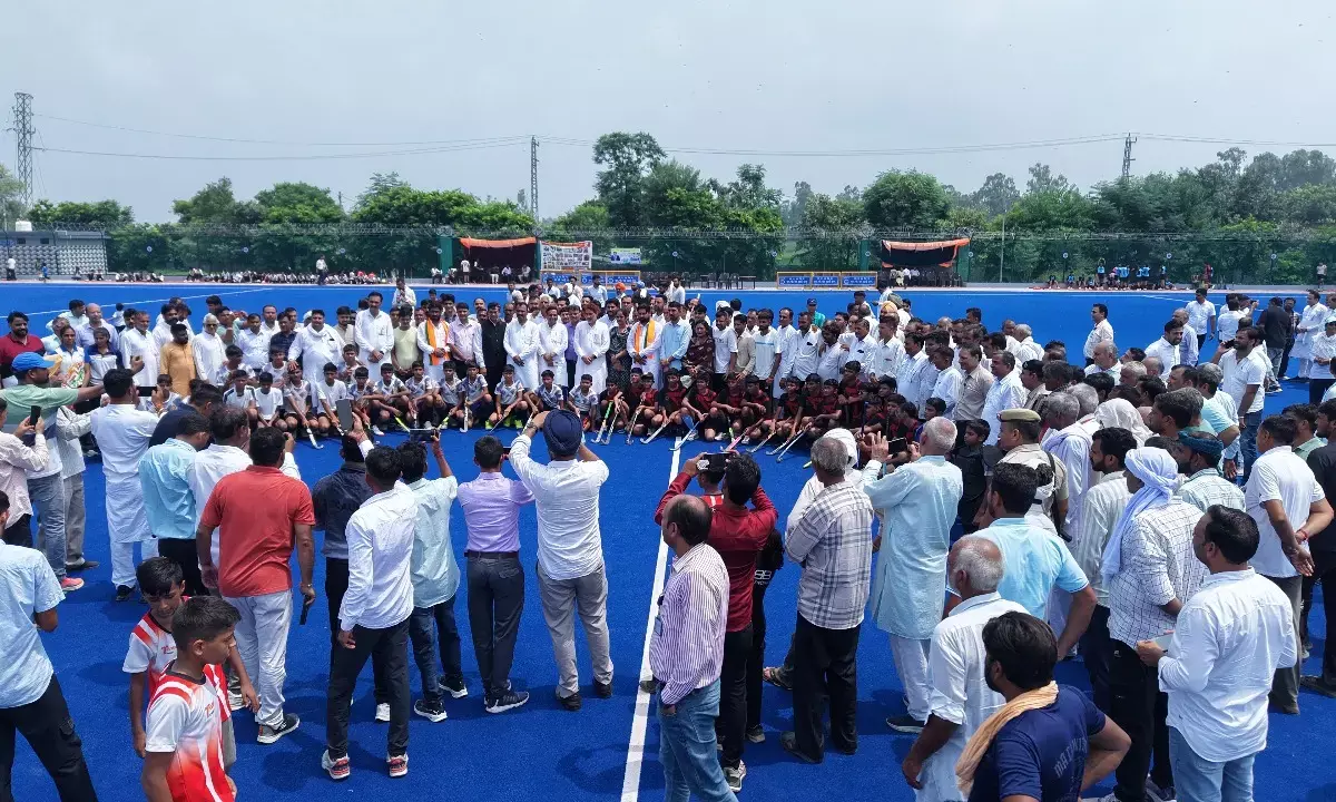 New AstroTurf hockey ground inaugurated in Baijalpur, Haryana under NPCIL CSR initiative