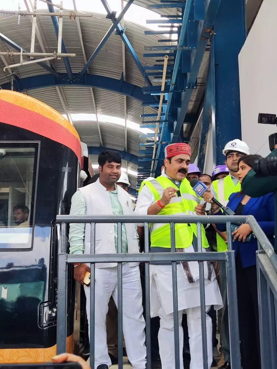 Patna Metro speeds ahead: Minister Jiwesh Kumar inspects depot and Zero Mile station Patna Metro speeds ahead: Minister Jiwesh Kumar inspects depot and Zero Mile station