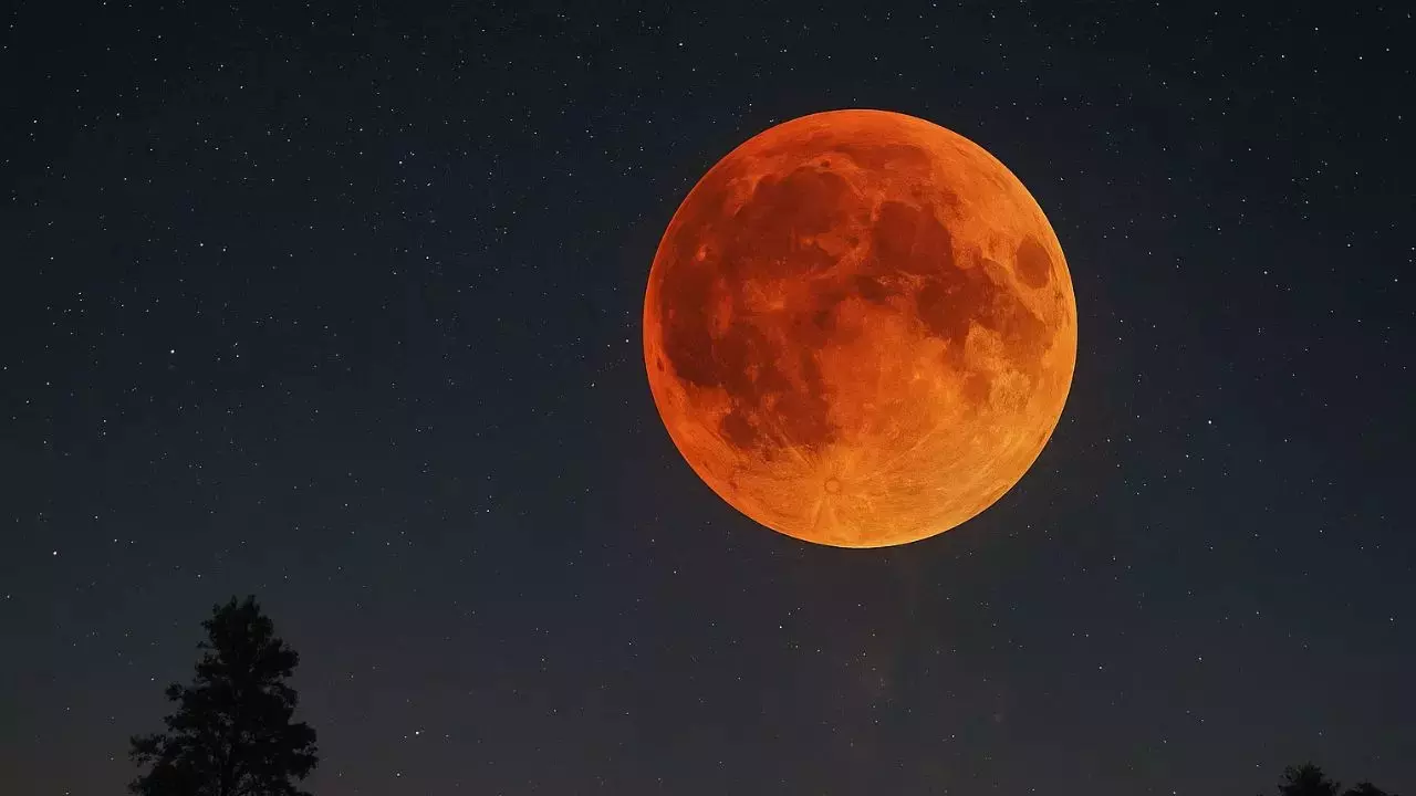 Blood Moon to Dazzle Skywatchers in India and Around the World Today: Timing and Viewing Guide for the Total Lunar Eclipse