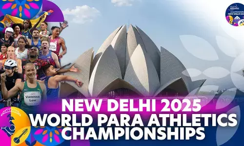Mandaviya Reviews Final Preparations at JLN Stadium Ahead of World Para Athletics Championships Mandaviya Reviews Final Preparations at JLN Stadium Ahead of World Para Athletics Championships