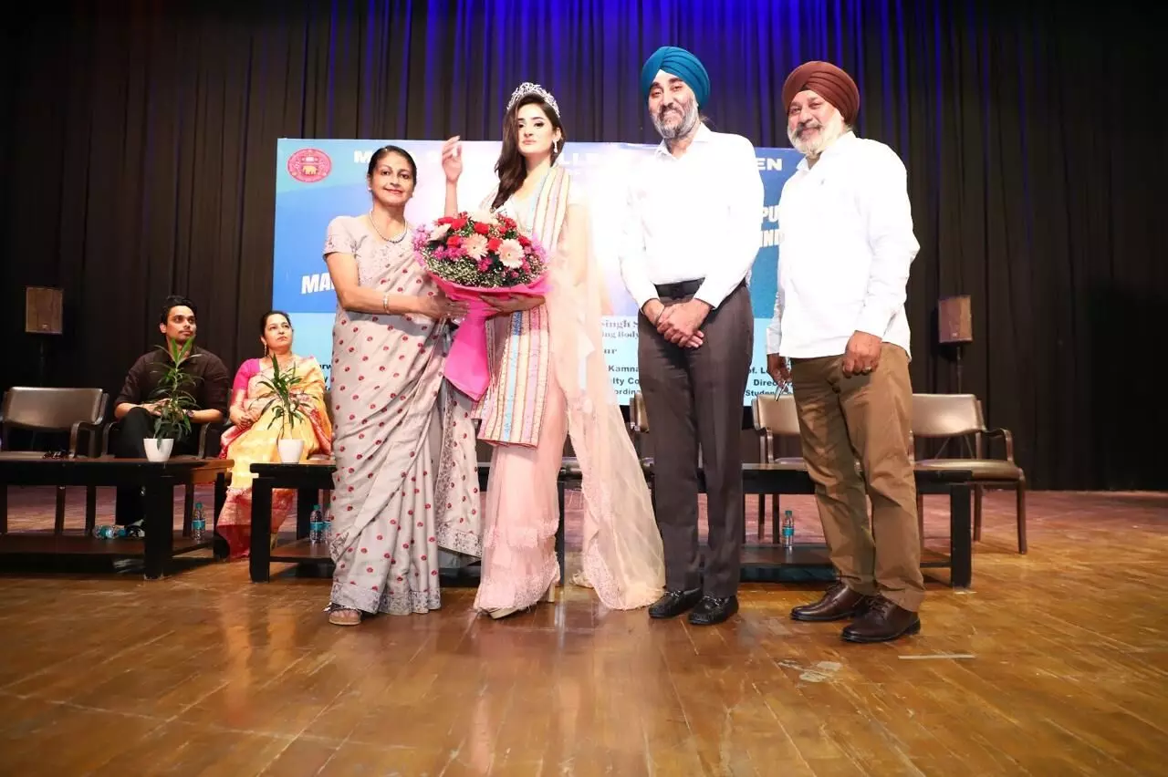 Mata Sundri College Felicitates Miss Universe India 2025 Manika Vishwakarma