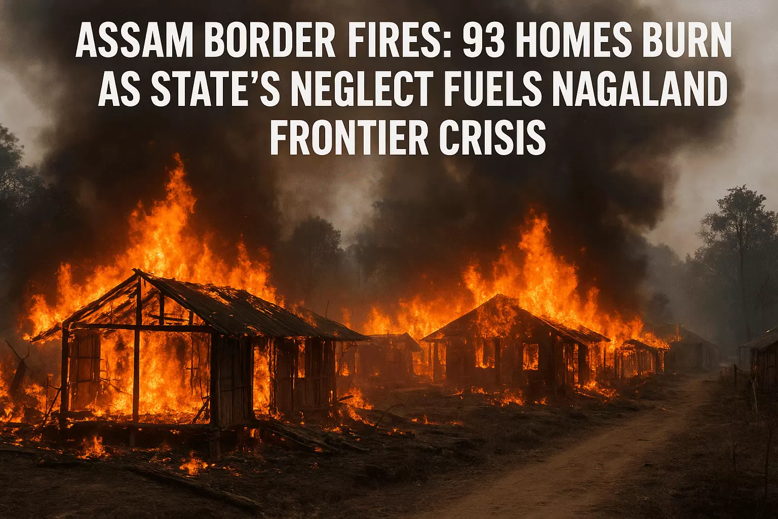 Assam Border Fires: 93 Homes Burn as States Neglect Fuels Nagaland Frontier Crisis
