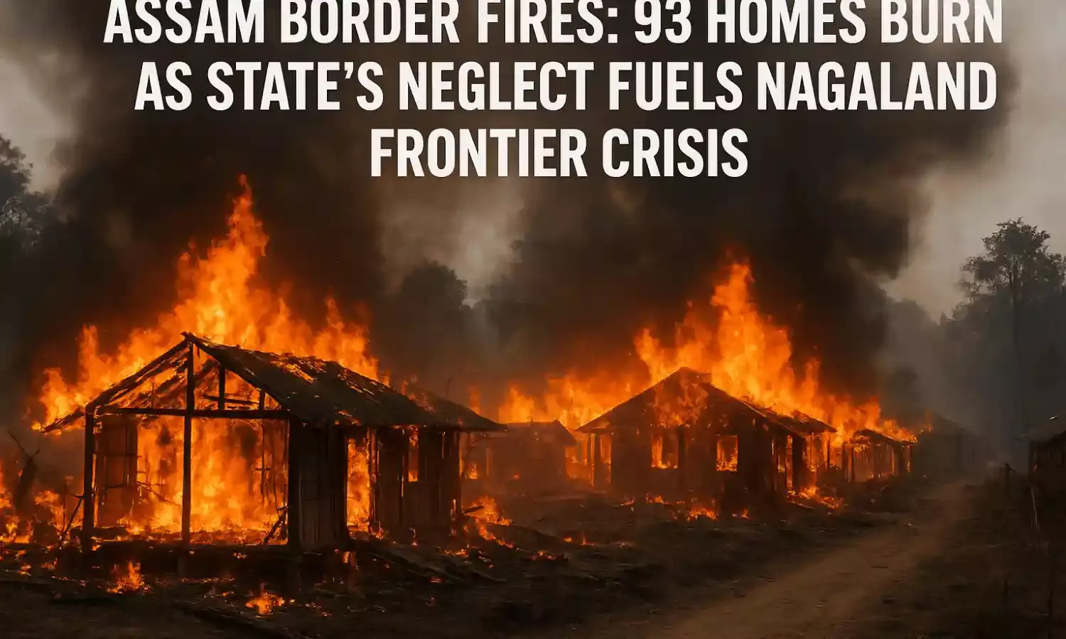 Assam Border Fires: 93 Homes Burn as States Neglect Fuels Nagaland Frontier Crisis