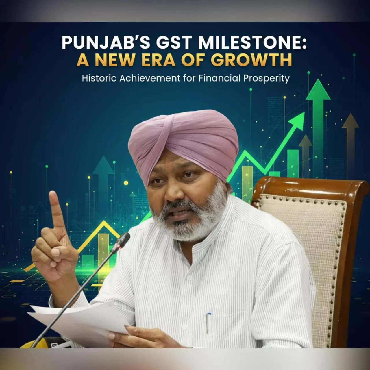 Punjab Records Historic 22.35% GST Growth in First Half of FY 2025-26