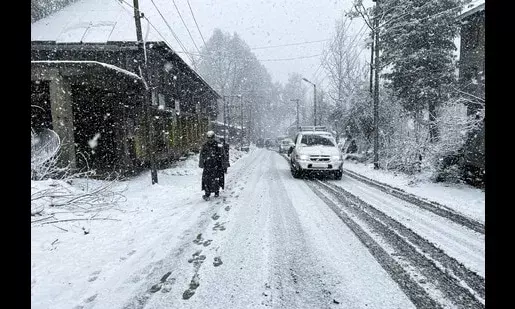 Fresh Snowfall Blankets Kashmir’s Higher Reaches, Rains Lash Plains