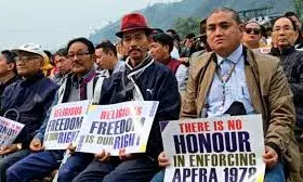 Thousands Rally in Arunachal Demanding Implementation of Freedom of Religion Act