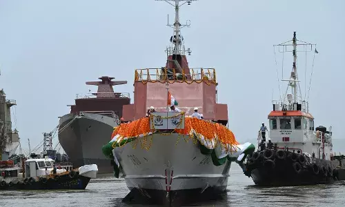 Indian Coast Guard Launches Two Indigenous Fast Patrol Vessels at Goa Shipyard Indian Coast Guard Launches Two Indigenous Fast Patrol Vessels at Goa Shipyard