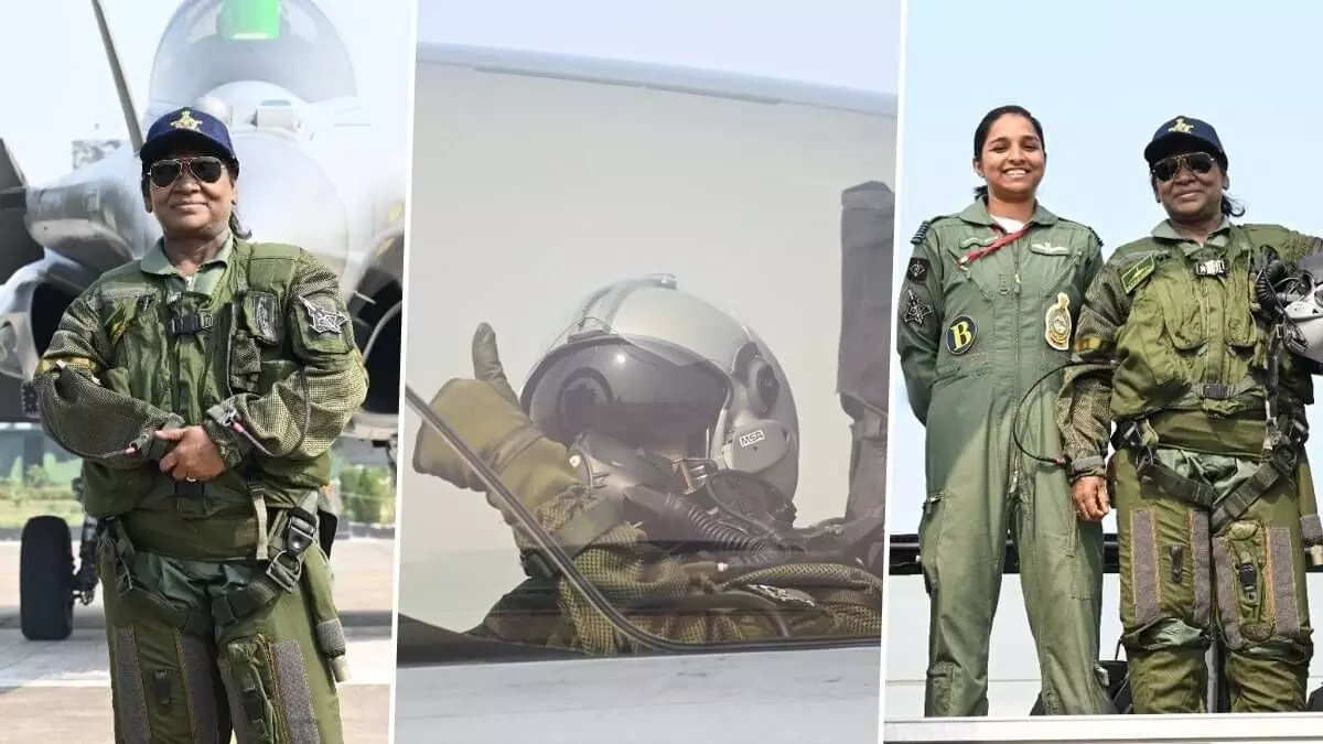 IAF Silences Pakistani Propaganda with Powerful Image of President Murmu and Squadron Leader Shivangi Singh