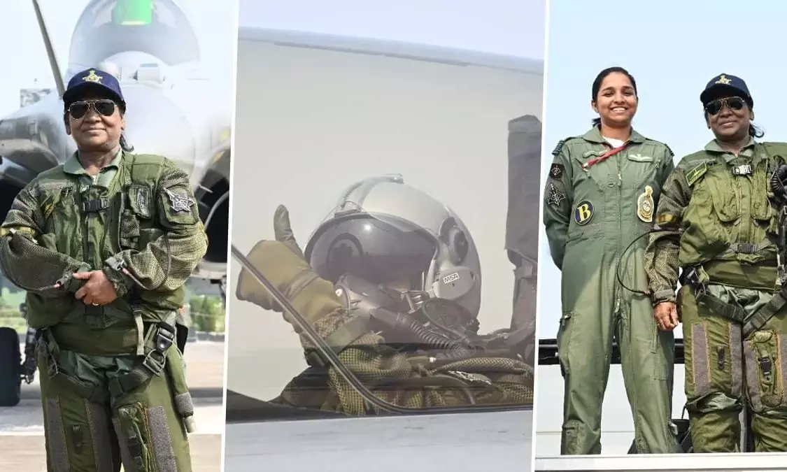 IAF Silences Pakistani Propaganda with Powerful Image of President Murmu and Squadron Leader Shivangi Singh