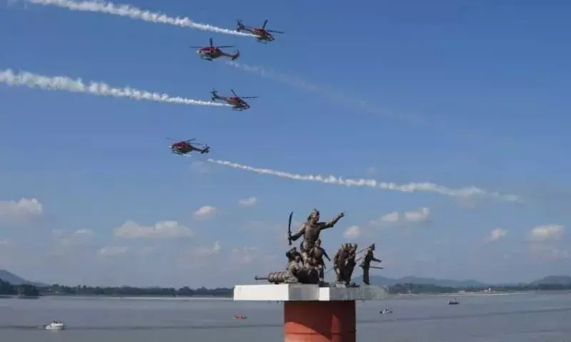IAF Marks 93rd Air Force Day with Spectacular Aerial Display Over Brahmaputra in Guwahati