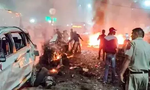 Eight killed as car explosion near Delhi’s Red Fort Metro Station triggers massive fire