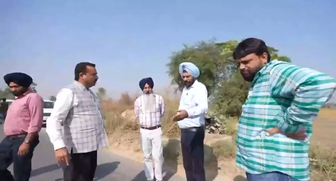CM Flying Squad Exposes Poor Road Work in Bhikhi; JE Suspended on the Spot