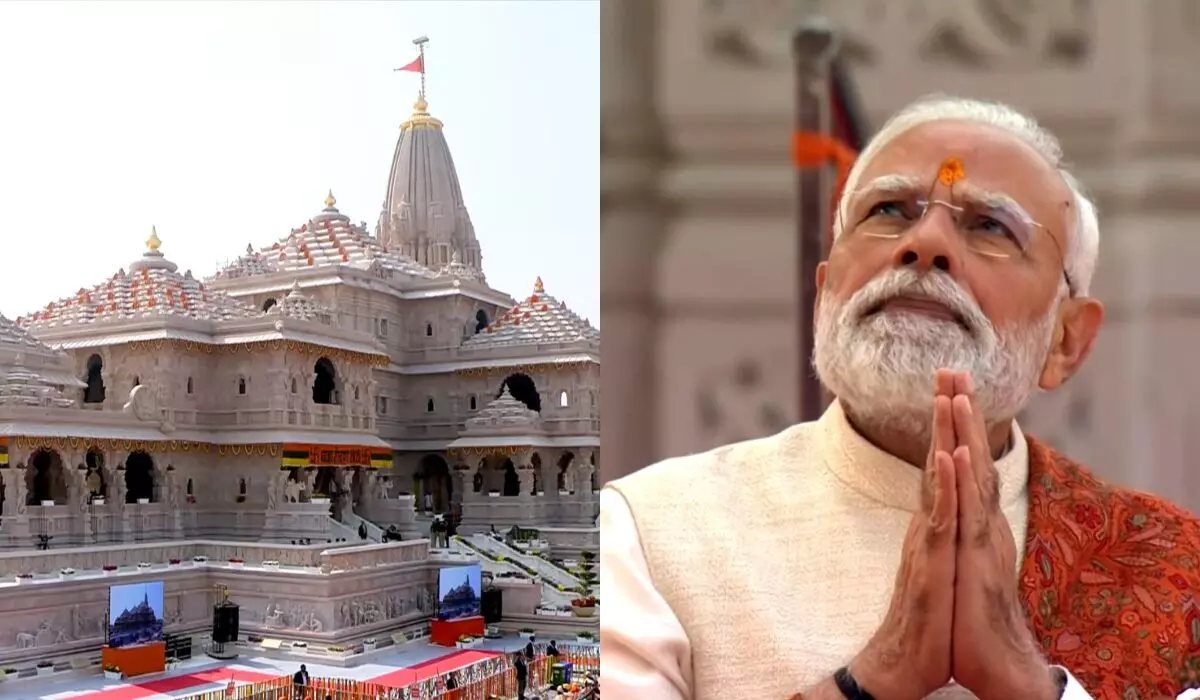 PM Modi Hoists Dharma Dhwaj at Ram Janmabhoomi Temple, Calls It a Moment of “Healing Centuries of Wounds” PM Modi Hoists Dharma Dhwaj at Ram Janmabhoomi Temple, Calls It a Moment of “Healing Centuries of Wounds”