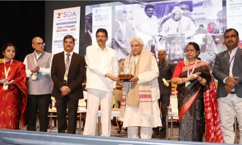 SOA Literary Festival Opens With Focus on Culture, Creativity and AI; Javed Akhtar Receives First SOA Sahitya Samman
