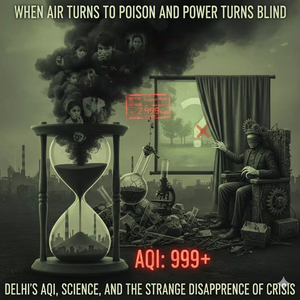 When Air Turns to Poison and Power Turns Blind: Delhi’s AQI, Science, and the Strange Disappearance of Crisis When Air Turns to Poison and Power Turns Blind: Delhi’s AQI, Science, and the Strange Disappearance of Crisis