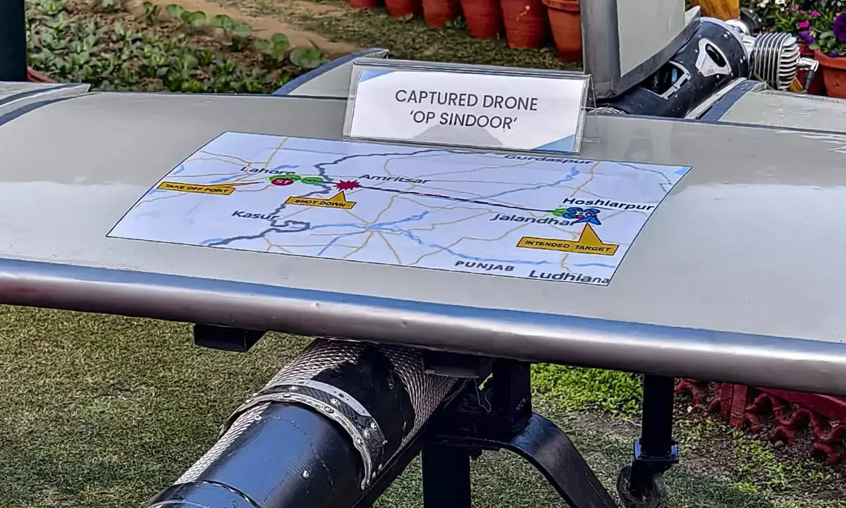 Army Displays Pakistani Kamikaze Drone Shot Down During Operation Sindoor