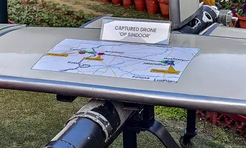 Army Displays Pakistani Kamikaze Drone Shot Down During Operation Sindoor