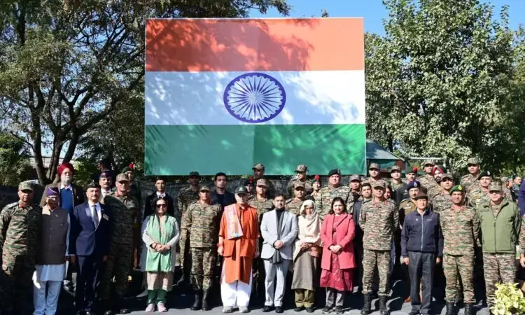 Vijay Diwas: LG Manoj Sinha Inaugurates 108-Foot National Flag Mast in Akhnoor