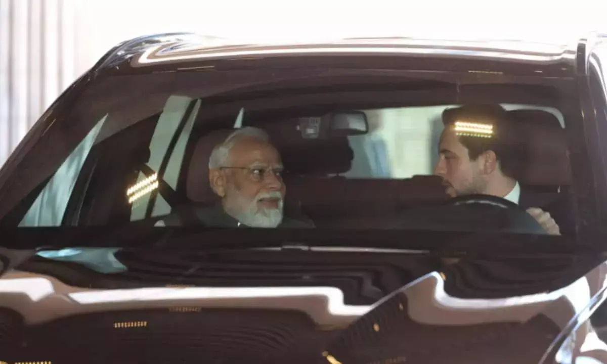 Jordan’s Crown Prince Drives PM Modi to Jordan Museum in Warm Diplomatic Gesture
