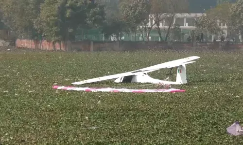 IAF Trainer Aircraft Crashes Into Pond in Prayagraj, Pilots Eject Safely After Mid-Air Malfunction