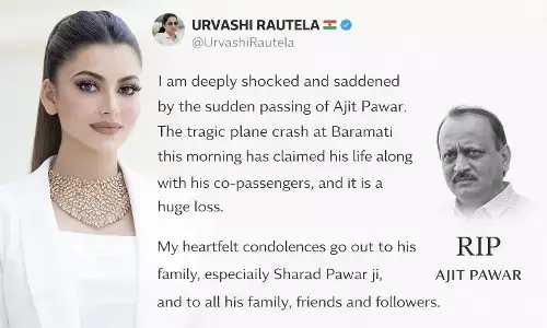 Urvashi Rautela Expresses Grief Over Baramati Plane Crash, Offers Condolences to Victims’ Families