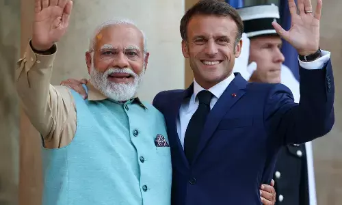 PM Modi to Meet French President Macron in Mumbai Today PM Modi to Meet French President Macron in Mumbai Today