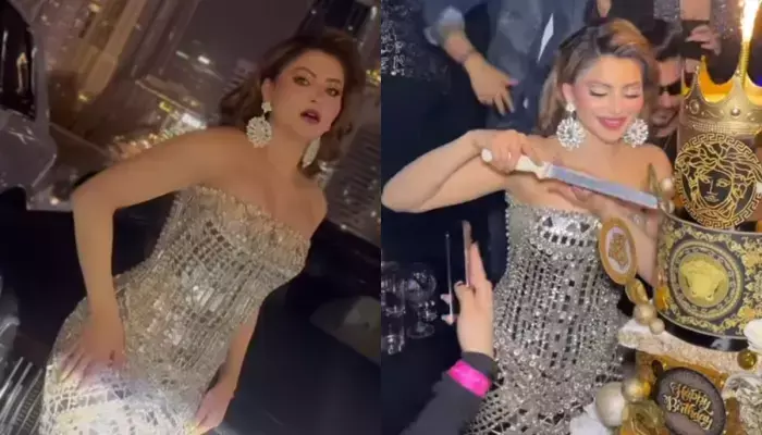 Urvashi Rautela Cuts ₹16 Crore Diamond-Studded Cake, Internet Left Stunned Urvashi Rautela Cuts ₹16 Crore Diamond-Studded Cake, Internet Left Stunned
