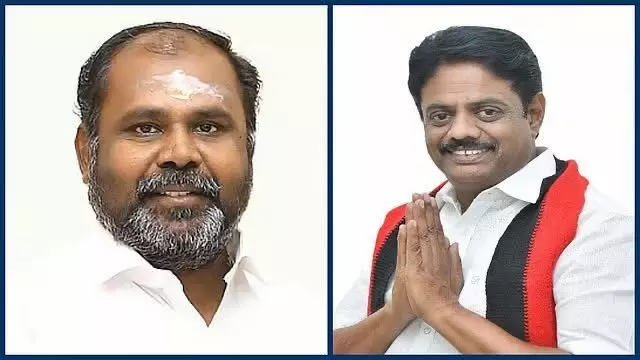 Tirumangalam Election Battle Intensifies: Can R.B. Udhayakumar Secure Hat-Trick as DMK Deploys Sabareesan Strategy? Tirumangalam Election Battle Intensifies: Can R.B. Udhayakumar Secure Hat-Trick as DMK Deploys Sabareesan Strategy?