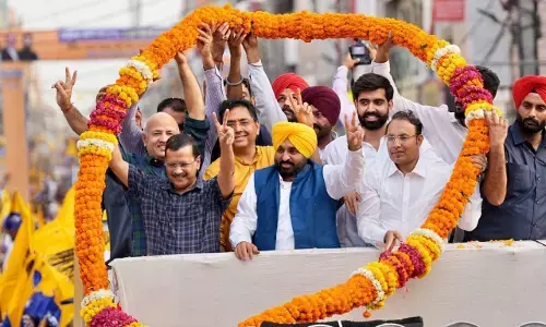 Bhagwant Mann Will Return as Punjab CM in 2027, Says Kejriwal at Bathinda Roadshow Bhagwant Mann Will Return as Punjab CM in 2027, Says Kejriwal at Bathinda Roadshow