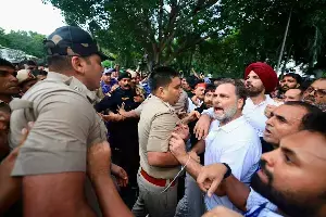 Rahul Gandhi Detained Outside PM Residence Over NEET Protest Rahul Gandhi Detained Outside PM Residence Over NEET Protest