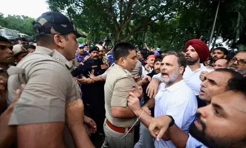 Rahul Gandhi Detained Outside PM Residence Over NEET Protest Rahul Gandhi Detained Outside PM Residence Over NEET Protest