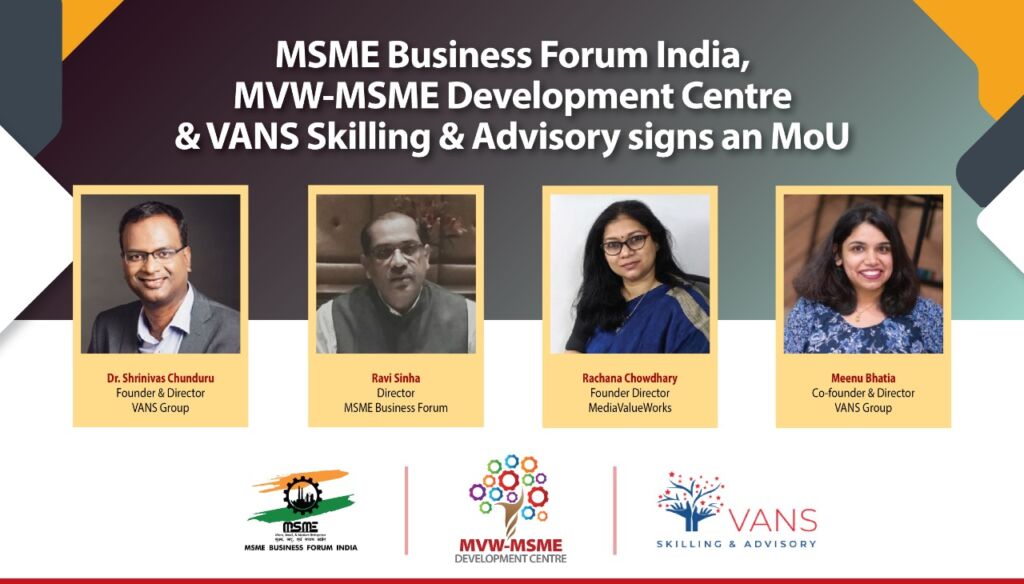 Entrepreneurs’ Development Centre Powered by ‘VANS Skilling & Advisory’ aims to nurture Indian MSMEs