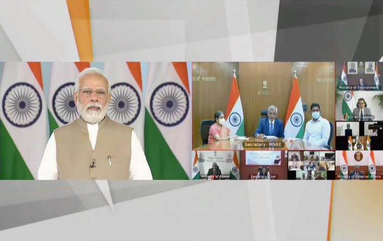 PM Modi says Indias vision is clear that sustainable growth is possible from sustainable energy sources only