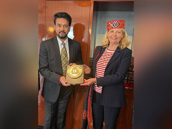 I&amp;B Minister Anurag Thakur gifts Chamba Thal to Saint Tropez Mayor Sylvie Siri