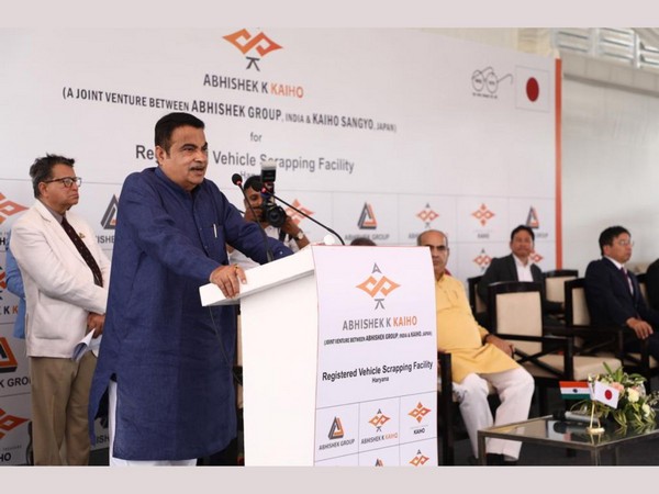 Nitin Gadkari, Minister of Road Transport &amp; Highways inaugurates New Vehicle Scrapping Facility by Abhishek Group and Kaiho Sangyo Japan