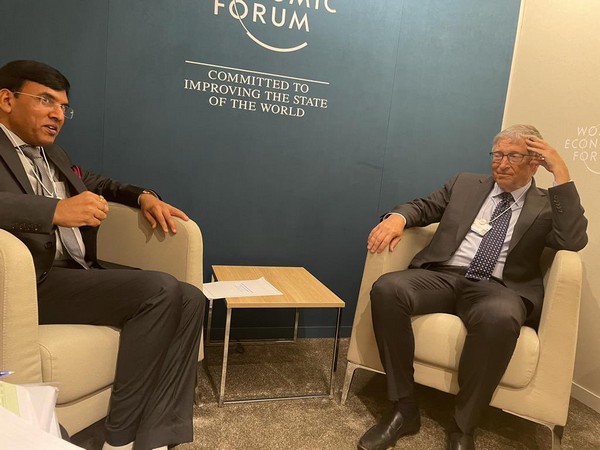 Bill Gates lauds Indias vaccination drive in meeting with Mansukh Mandaviya at Davos