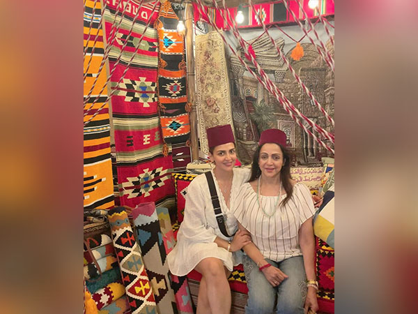 Hema Malini and Esha Deol twin in white on their all girls trip