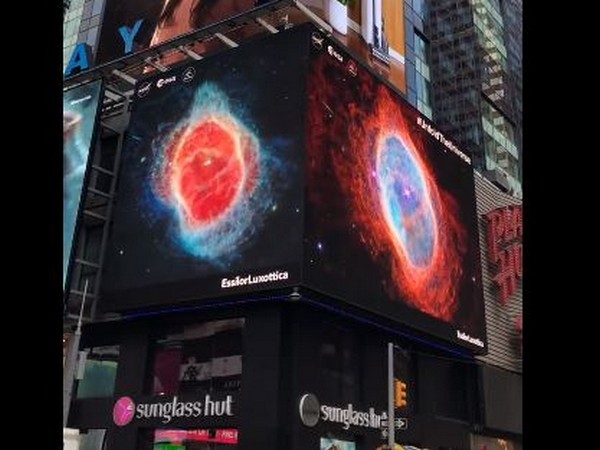Times Square screens displays stunning images captured by NASAs Webb telescope