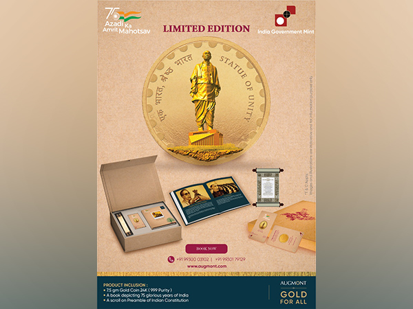 Together with the Indian Government Mint - SPMCIL, Augmont Gold For All is Launching a "Limited-edition Coin" to honour the 75th anniversary of Indias independence