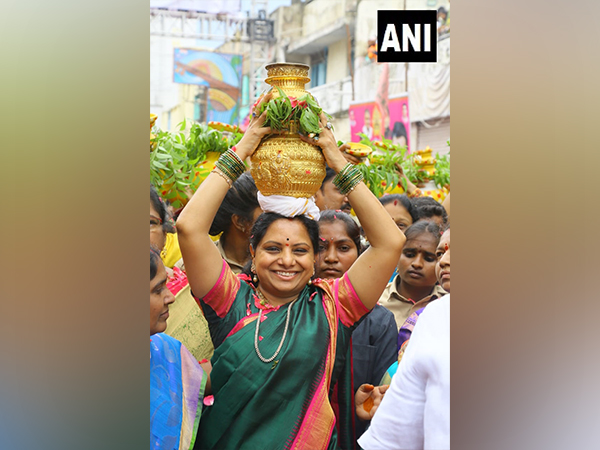 Telangana: MLC Kavitha offers Bonam on Bonalu festival