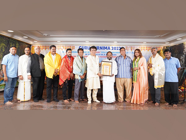 His Holiness Dr Palakkal Nagaraj was awarded the title of "Shri Shri" by Tan Sri Datuk Dr R. Nadarajah