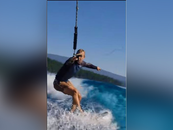 Mark Zuckerberg wakeboards as he makes Saturday turns