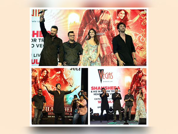 Vegas mall glitters with the stars of Shamshera: The glitz of glamourous film promotion