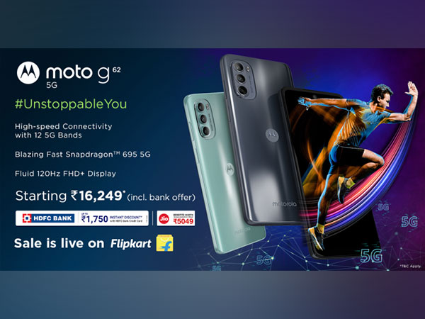 The true 5G smartphone - moto g62 5G goes on sale today, 12pm on Flipkart at just Rs 16,249*