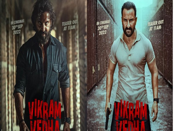 Vikram Vedha teaser: Hrithik Roshan, Saif Ali Khans action-packed face-off
